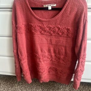 LC Lauren Conrad Coral Textured Sweater